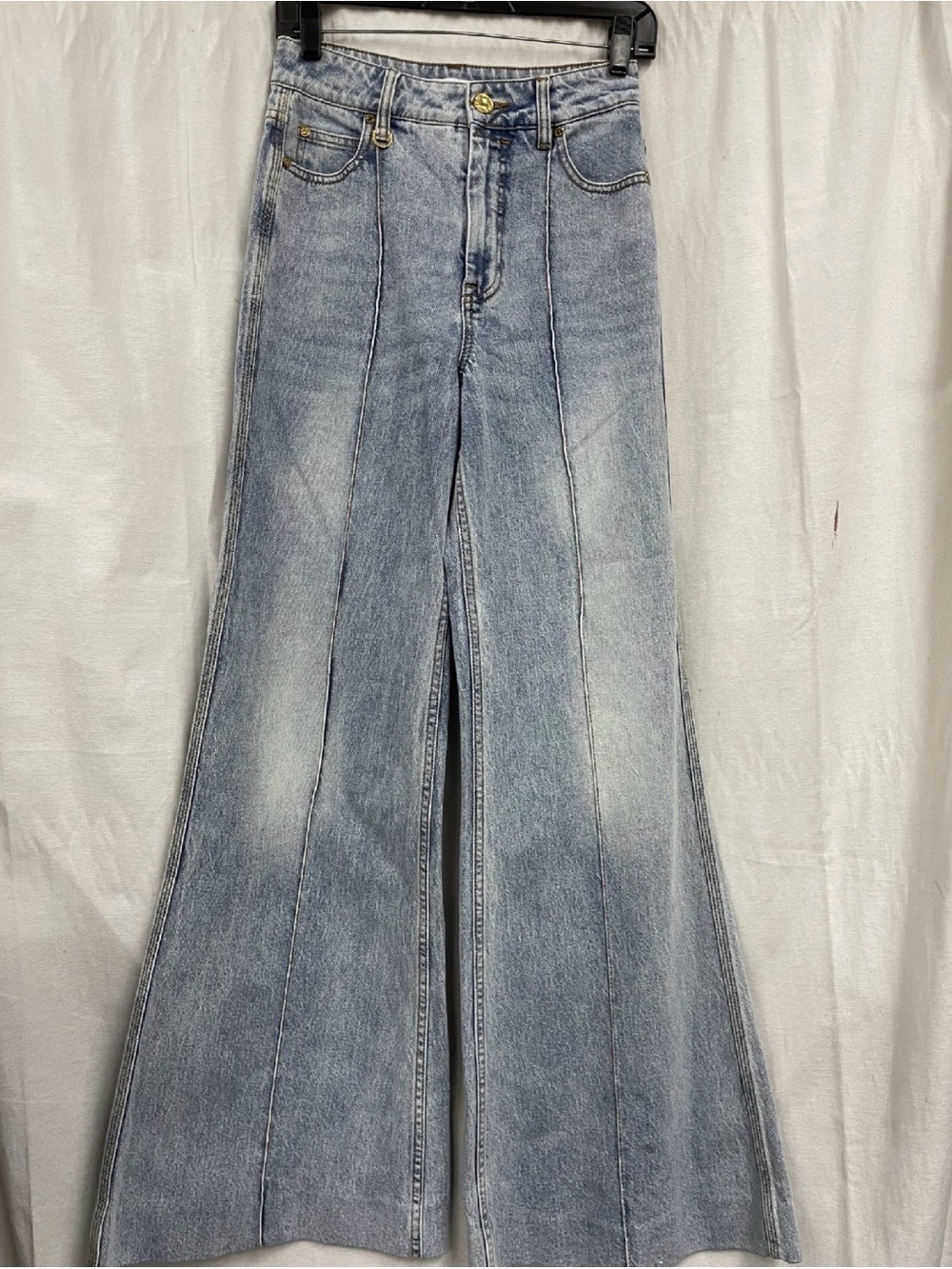 Zimmermann Light Blue Panel-Detail Flare Jeans